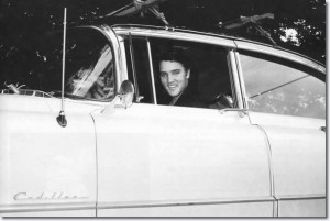 Elvis Presleys Green Cadillac Convertible in Graceland in